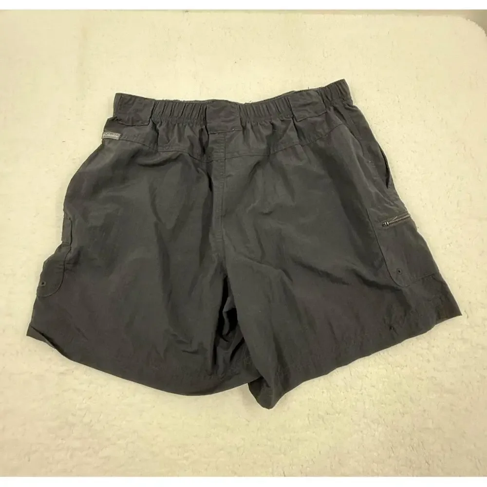 Columbia Black Elastic Waist Multiple Pockets‎ Casual Cargo Shorts Small